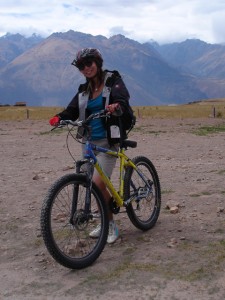 The author with her bike